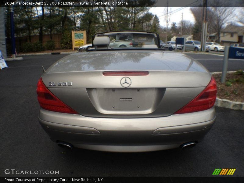 Pewter Silver Metallic / Stone 2004 Mercedes-Benz SL 500 Roadster
