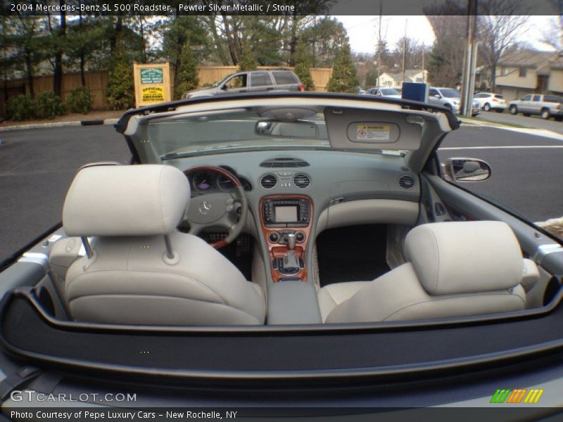 Pewter Silver Metallic / Stone 2004 Mercedes-Benz SL 500 Roadster
