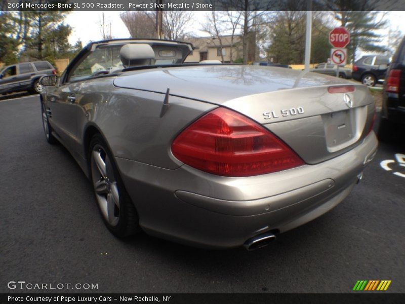 Pewter Silver Metallic / Stone 2004 Mercedes-Benz SL 500 Roadster