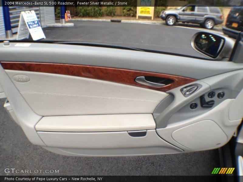 Pewter Silver Metallic / Stone 2004 Mercedes-Benz SL 500 Roadster
