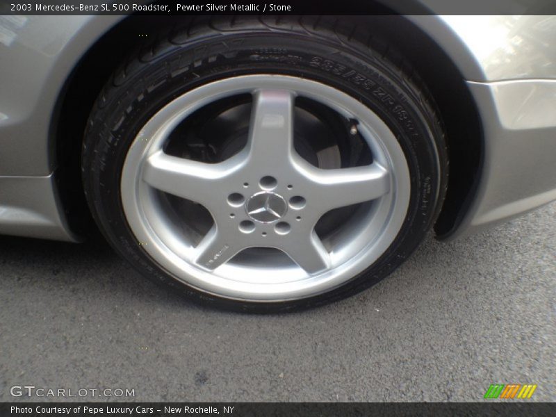 Pewter Silver Metallic / Stone 2003 Mercedes-Benz SL 500 Roadster