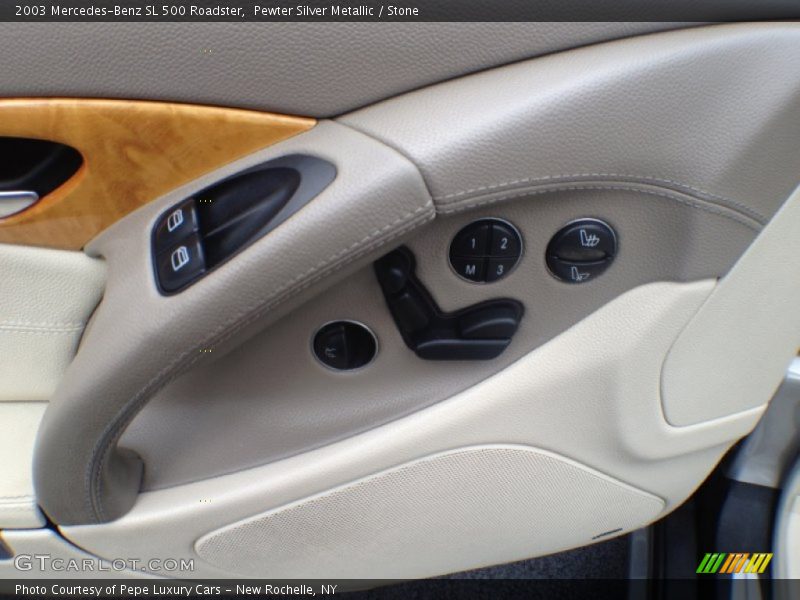 Pewter Silver Metallic / Stone 2003 Mercedes-Benz SL 500 Roadster