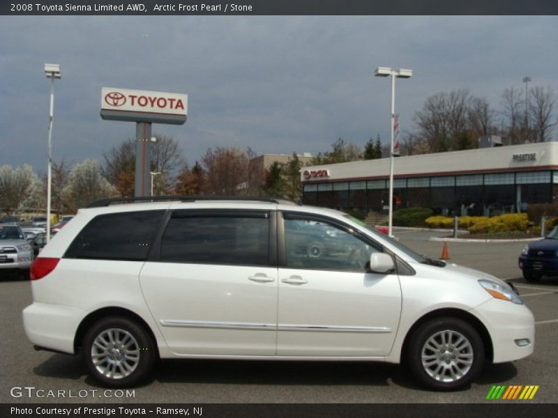 Arctic Frost Pearl / Stone 2008 Toyota Sienna Limited AWD