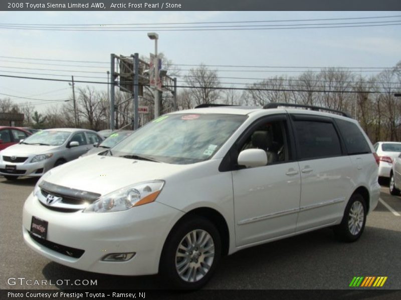 Arctic Frost Pearl / Stone 2008 Toyota Sienna Limited AWD