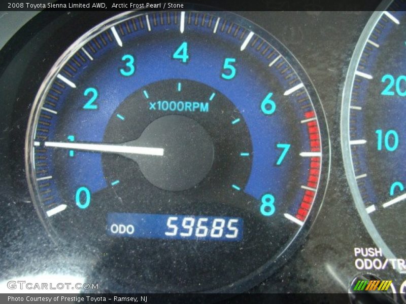 Arctic Frost Pearl / Stone 2008 Toyota Sienna Limited AWD