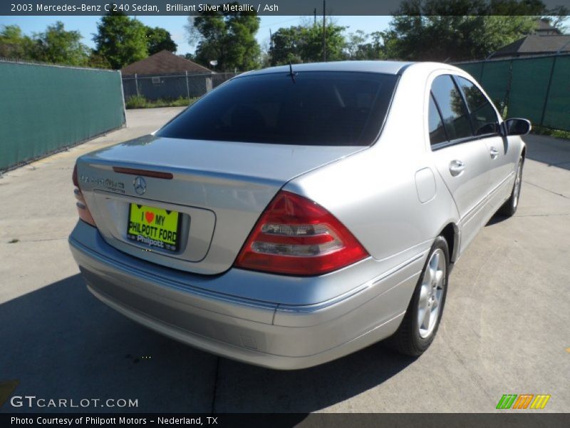 Brilliant Silver Metallic / Ash 2003 Mercedes-Benz C 240 Sedan