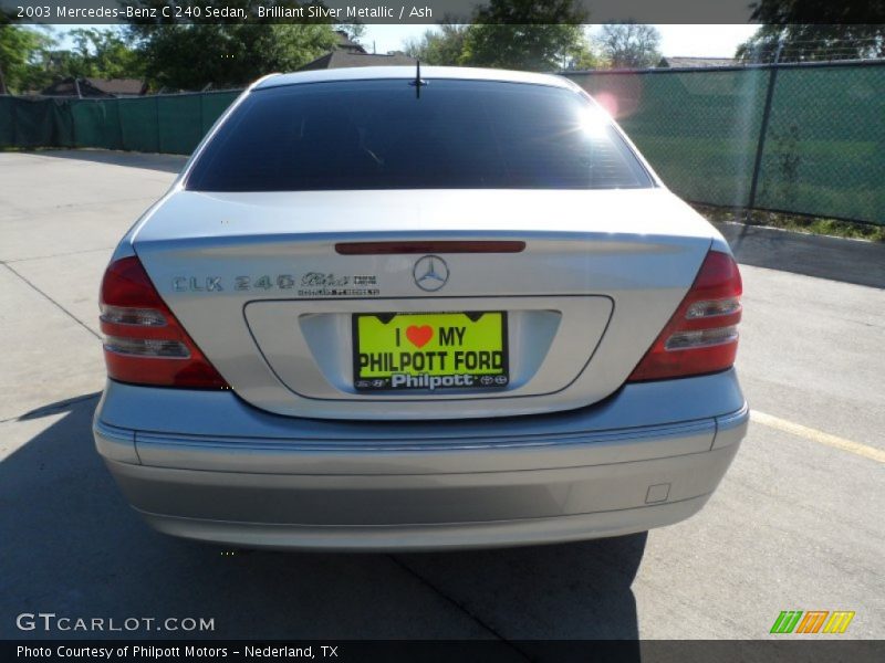 Brilliant Silver Metallic / Ash 2003 Mercedes-Benz C 240 Sedan