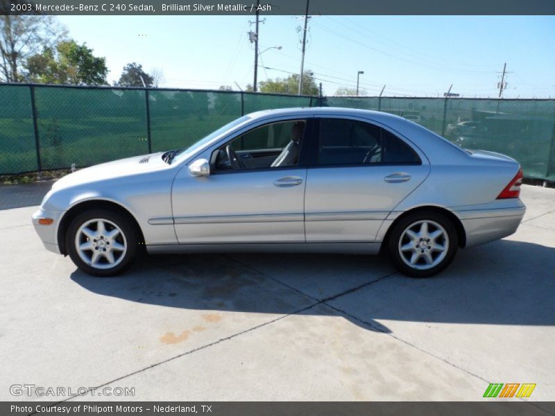 Brilliant Silver Metallic / Ash 2003 Mercedes-Benz C 240 Sedan