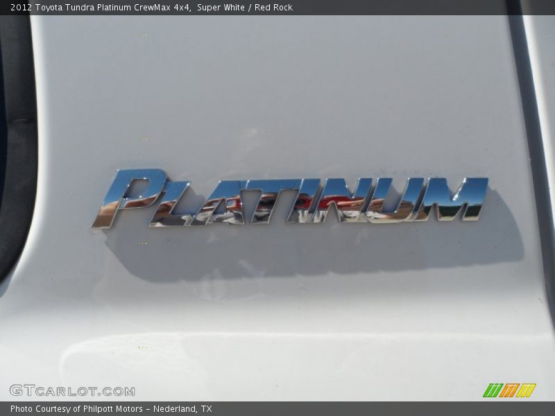 Super White / Red Rock 2012 Toyota Tundra Platinum CrewMax 4x4