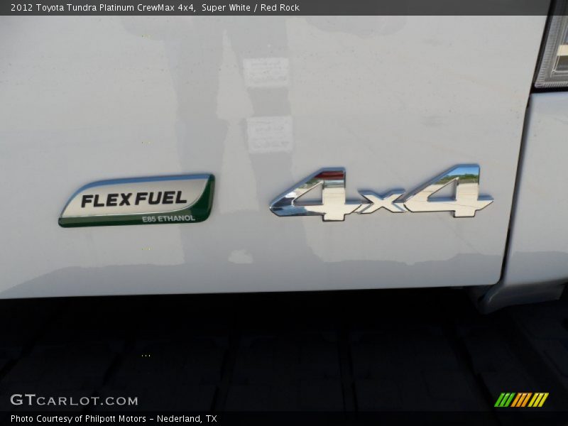 Super White / Red Rock 2012 Toyota Tundra Platinum CrewMax 4x4