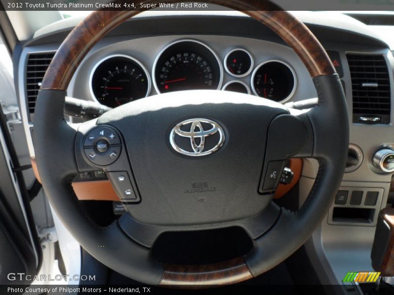 Super White / Red Rock 2012 Toyota Tundra Platinum CrewMax 4x4