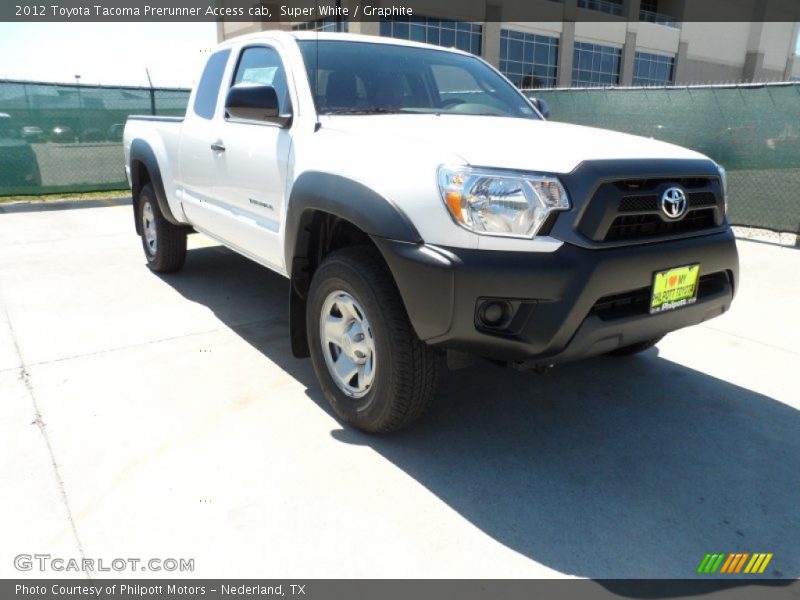 Super White / Graphite 2012 Toyota Tacoma Prerunner Access cab