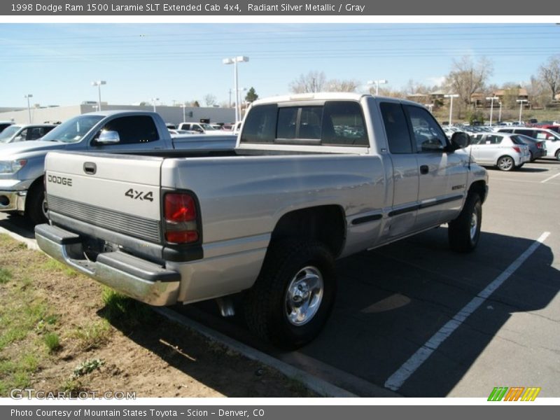 Radiant Silver Metallic / Gray 1998 Dodge Ram 1500 Laramie SLT Extended Cab 4x4
