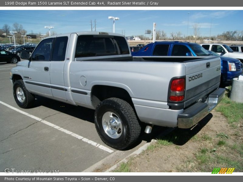 Radiant Silver Metallic / Gray 1998 Dodge Ram 1500 Laramie SLT Extended Cab 4x4