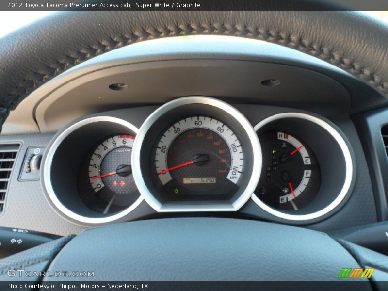 Super White / Graphite 2012 Toyota Tacoma Prerunner Access cab