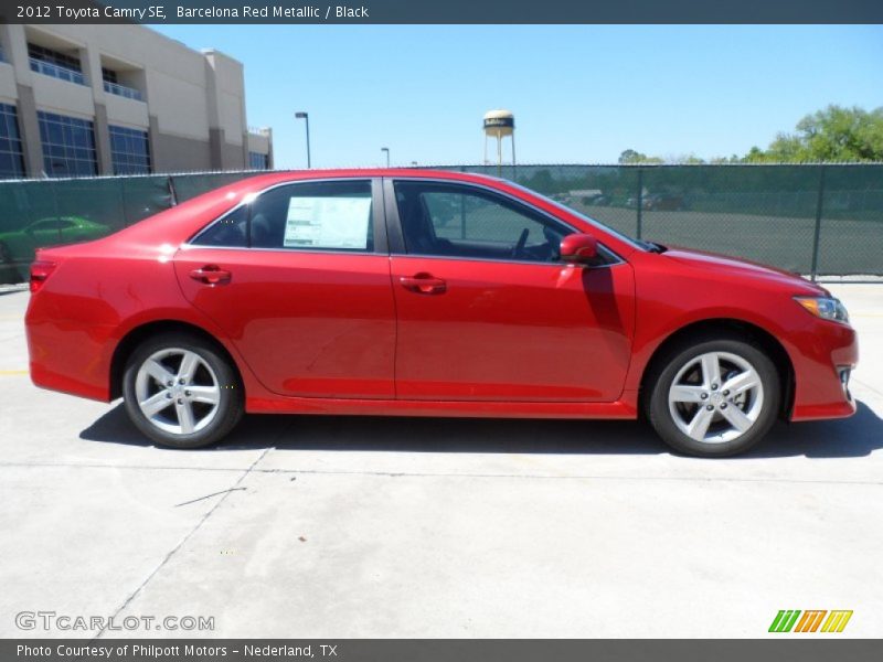 Barcelona Red Metallic / Black 2012 Toyota Camry SE