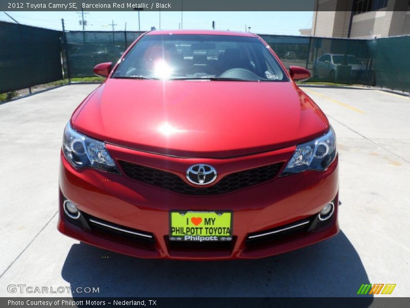 Barcelona Red Metallic / Black 2012 Toyota Camry SE