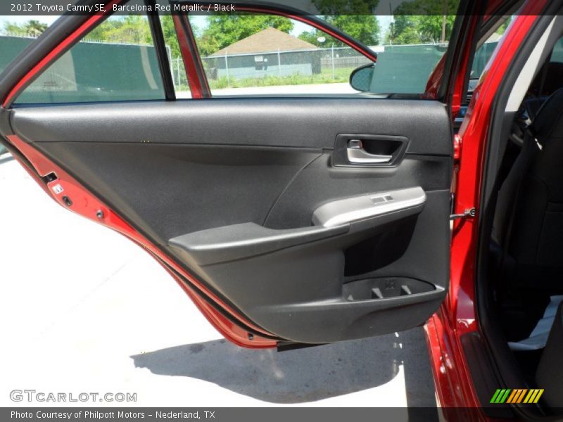Barcelona Red Metallic / Black 2012 Toyota Camry SE