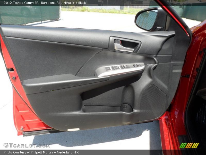 Barcelona Red Metallic / Black 2012 Toyota Camry SE