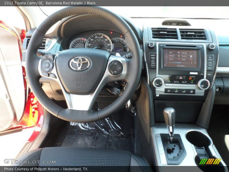 Barcelona Red Metallic / Black 2012 Toyota Camry SE