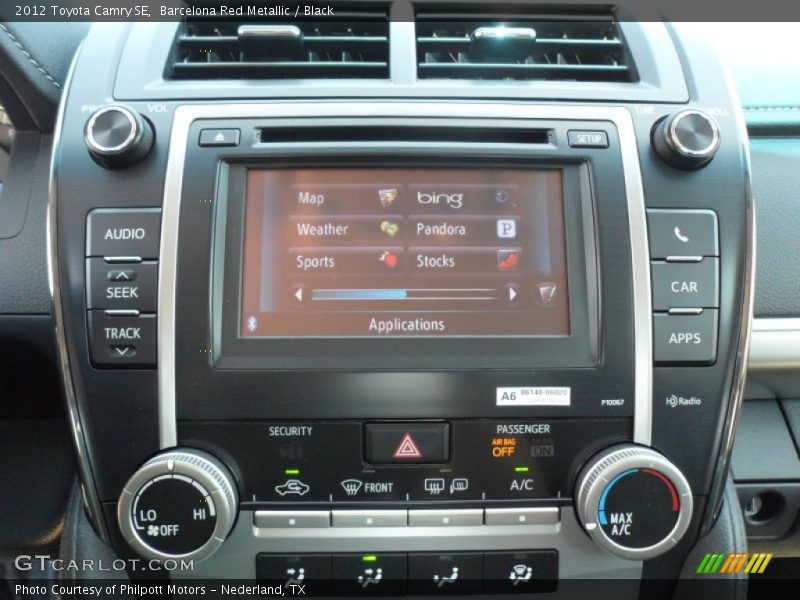 Barcelona Red Metallic / Black 2012 Toyota Camry SE