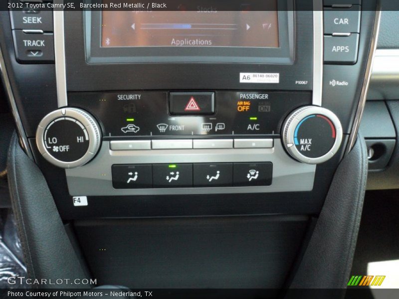 Barcelona Red Metallic / Black 2012 Toyota Camry SE