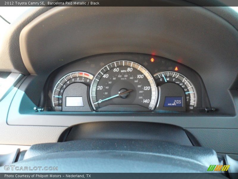 Barcelona Red Metallic / Black 2012 Toyota Camry SE