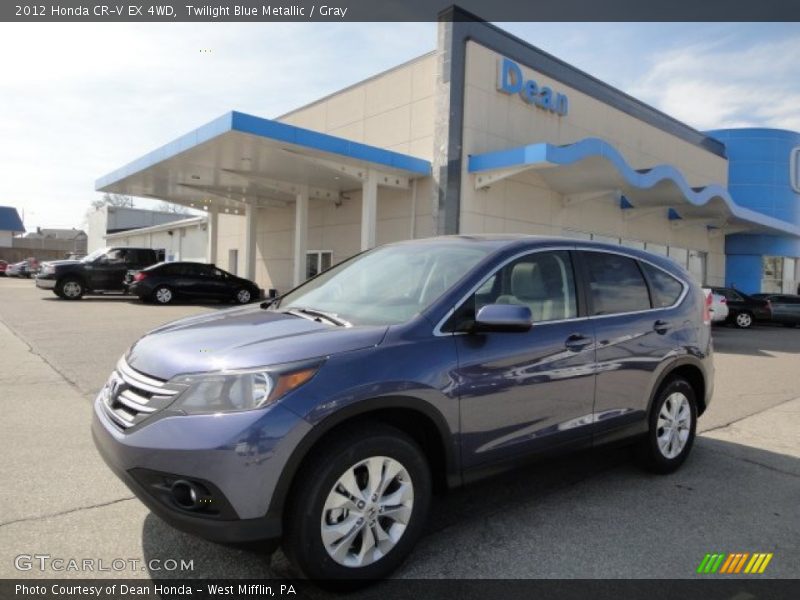 Twilight Blue Metallic / Gray 2012 Honda CR-V EX 4WD