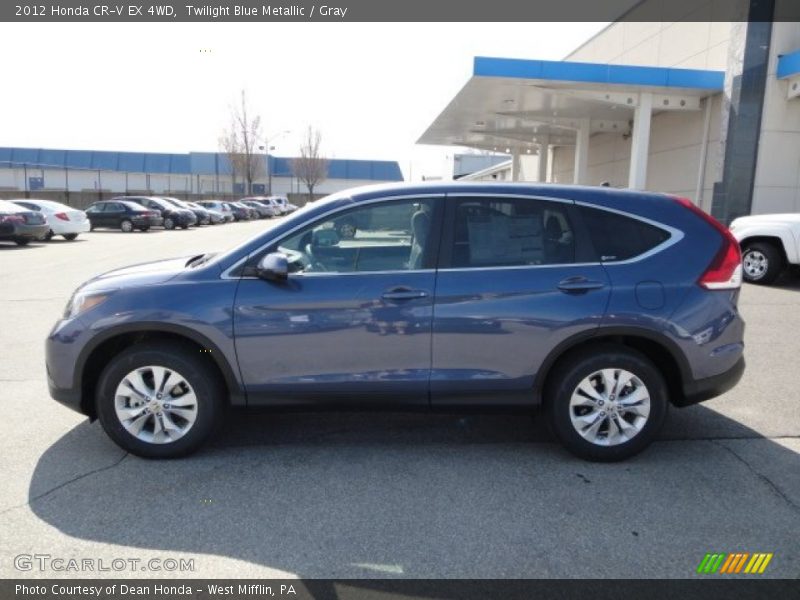 Twilight Blue Metallic / Gray 2012 Honda CR-V EX 4WD