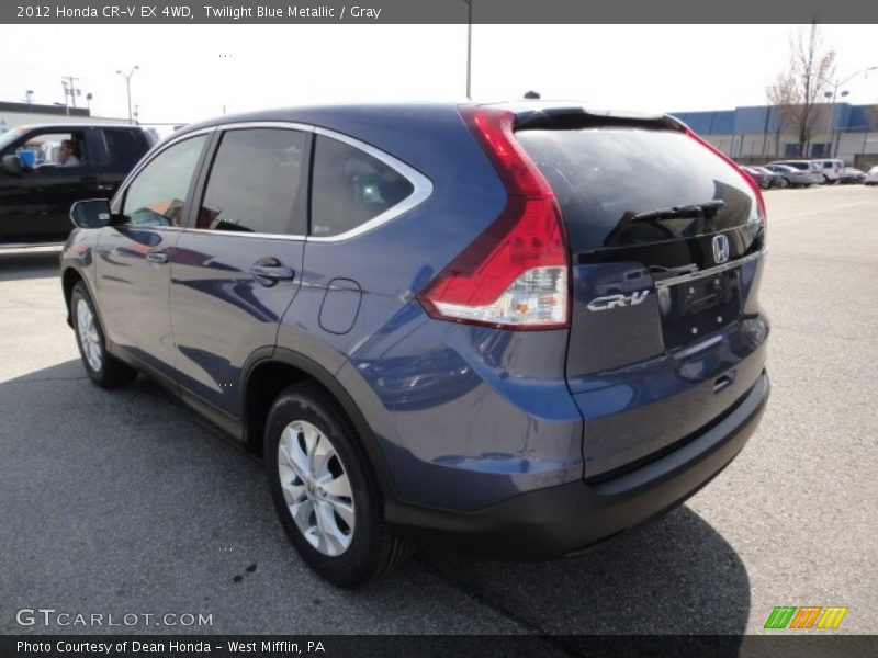 Twilight Blue Metallic / Gray 2012 Honda CR-V EX 4WD