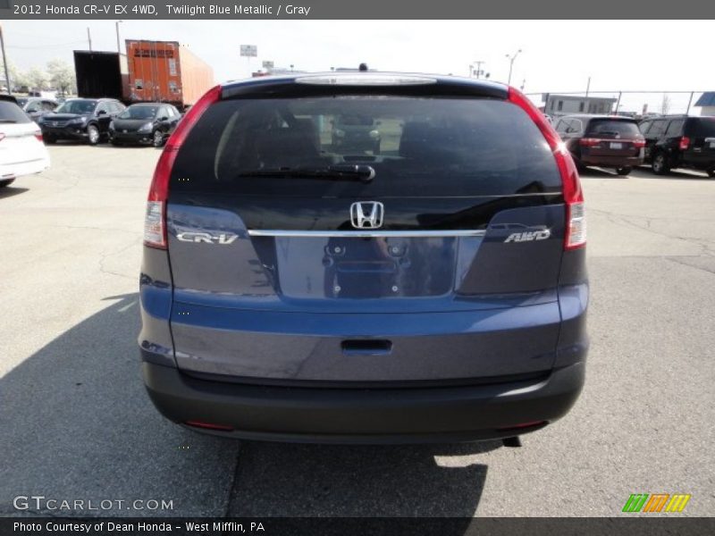 Twilight Blue Metallic / Gray 2012 Honda CR-V EX 4WD