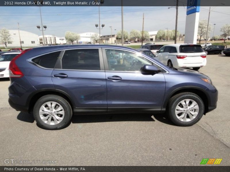 Twilight Blue Metallic / Gray 2012 Honda CR-V EX 4WD