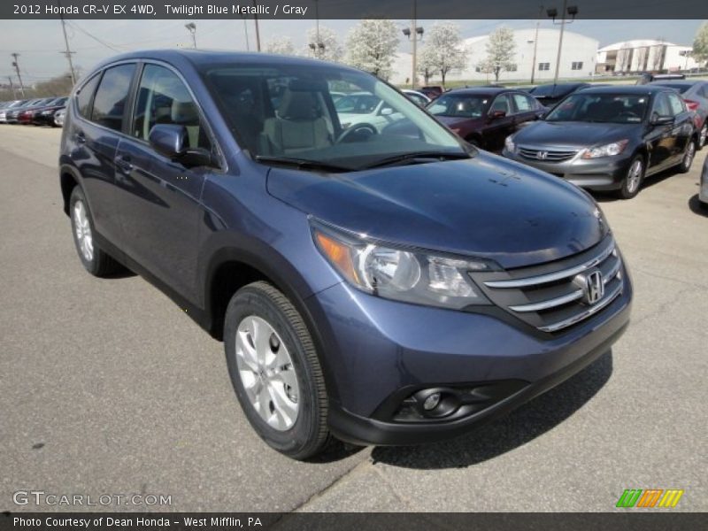 Twilight Blue Metallic / Gray 2012 Honda CR-V EX 4WD