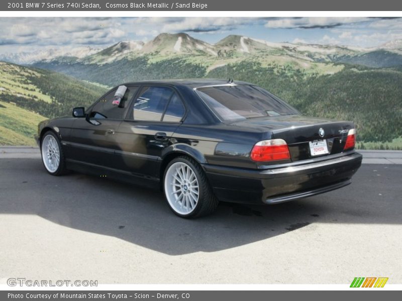 Cosmos Black Metallic / Sand Beige 2001 BMW 7 Series 740i Sedan