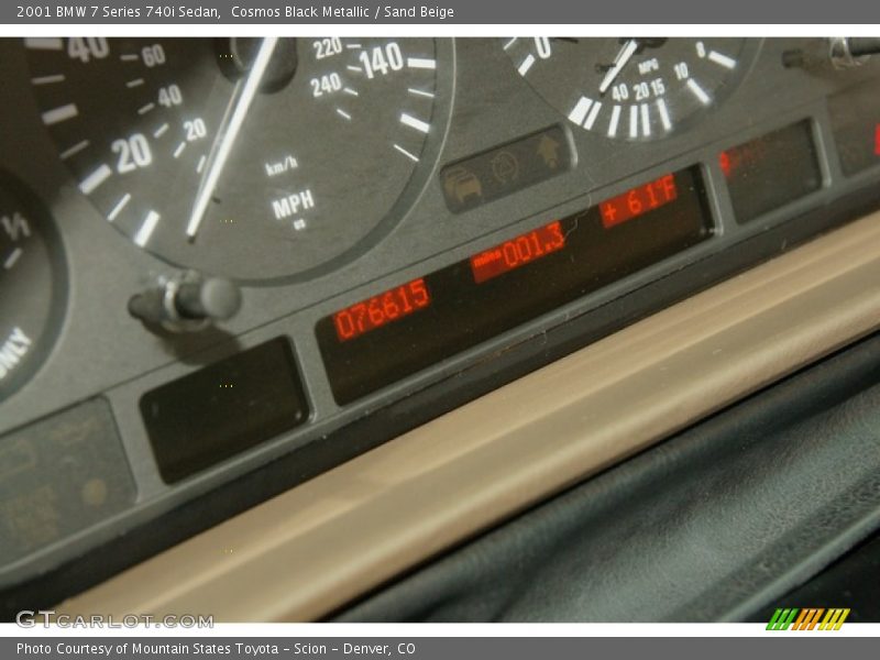 Cosmos Black Metallic / Sand Beige 2001 BMW 7 Series 740i Sedan