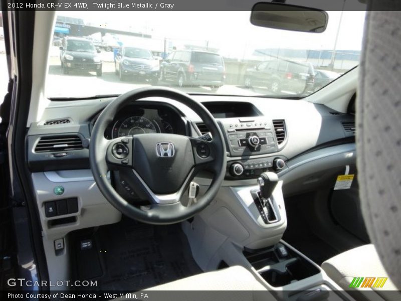 Twilight Blue Metallic / Gray 2012 Honda CR-V EX 4WD