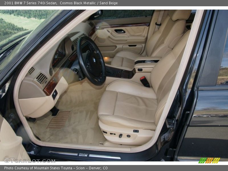 Cosmos Black Metallic / Sand Beige 2001 BMW 7 Series 740i Sedan