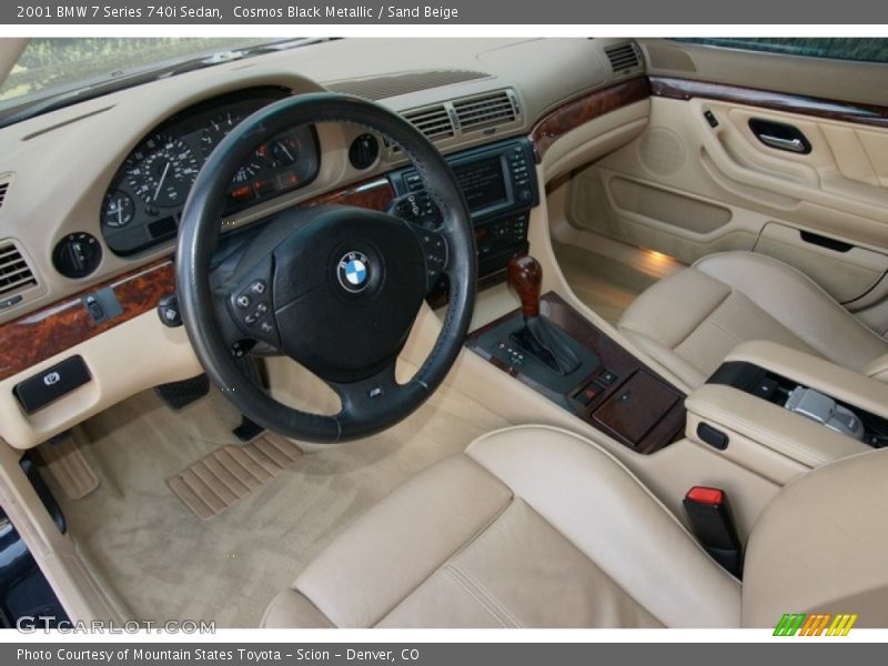 Sand Beige Interior - 2001 7 Series 740i Sedan 