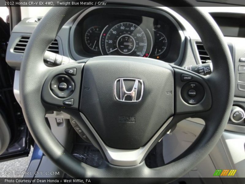 Twilight Blue Metallic / Gray 2012 Honda CR-V EX 4WD