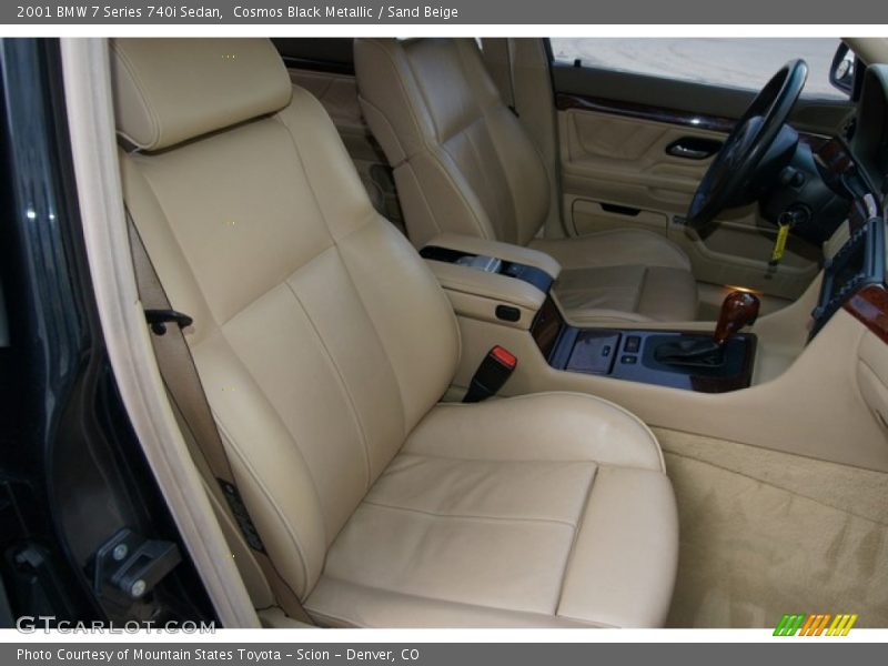 Cosmos Black Metallic / Sand Beige 2001 BMW 7 Series 740i Sedan