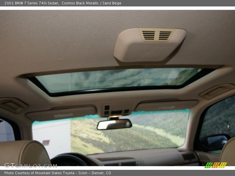 Cosmos Black Metallic / Sand Beige 2001 BMW 7 Series 740i Sedan