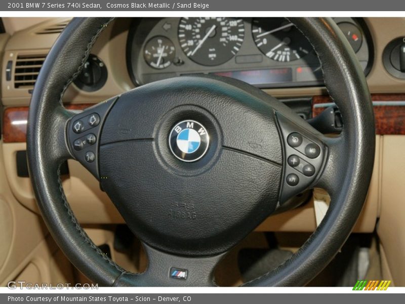 Cosmos Black Metallic / Sand Beige 2001 BMW 7 Series 740i Sedan