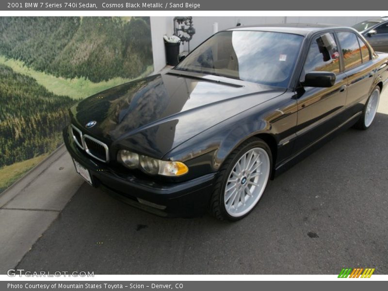 Cosmos Black Metallic / Sand Beige 2001 BMW 7 Series 740i Sedan