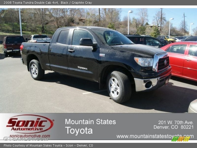 Black / Graphite Gray 2008 Toyota Tundra Double Cab 4x4