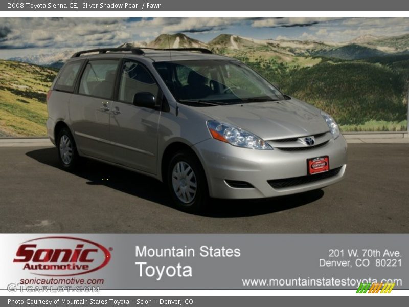 Silver Shadow Pearl / Fawn 2008 Toyota Sienna CE