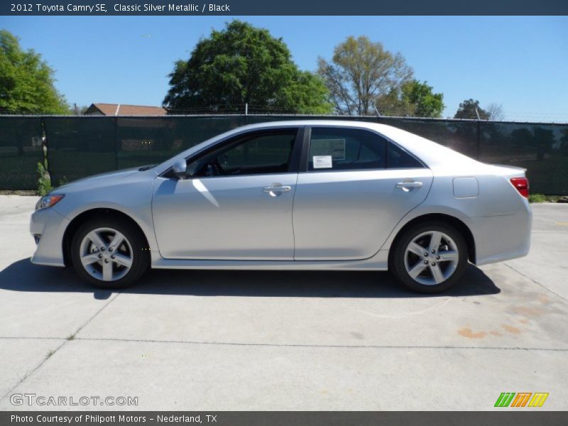Classic Silver Metallic / Black 2012 Toyota Camry SE