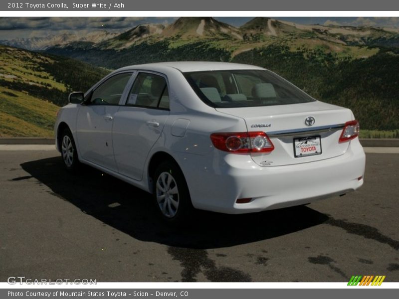 Super White / Ash 2012 Toyota Corolla