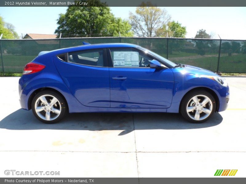 Marathon Blue / Gray 2012 Hyundai Veloster