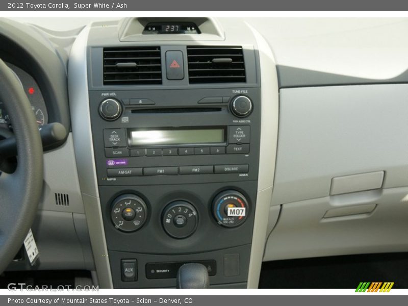 Super White / Ash 2012 Toyota Corolla