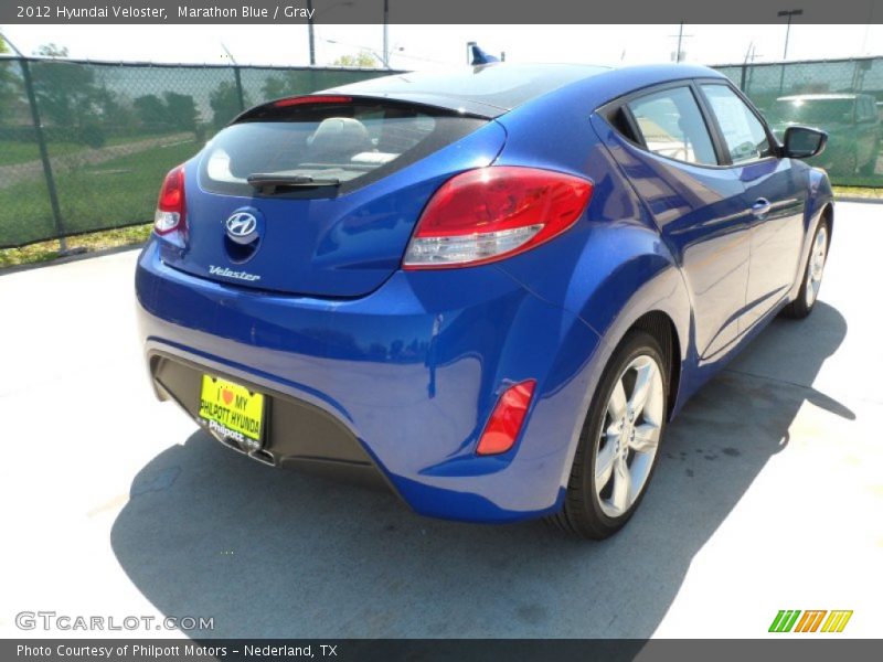 Marathon Blue / Gray 2012 Hyundai Veloster